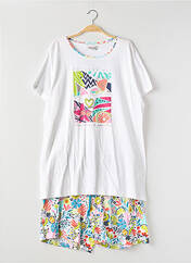 Pyjashort blanc MASSANA pour femme seconde vue