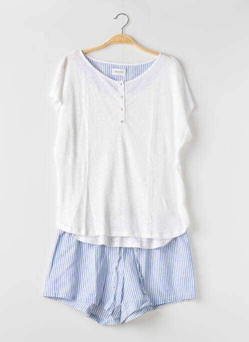 Pyjashort blanc REGENCE pour femme