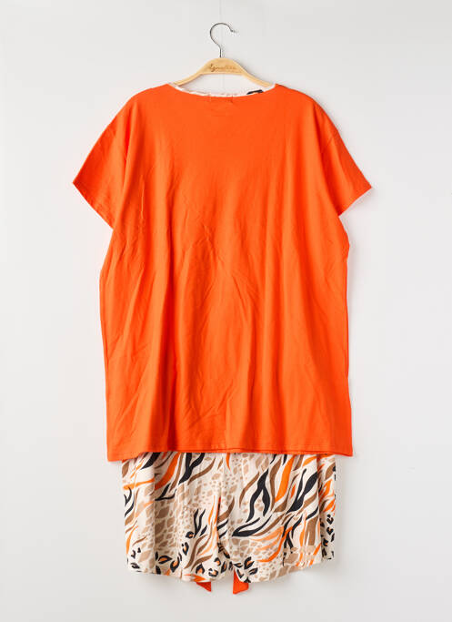 Pyjashort orange MASSANA pour femme