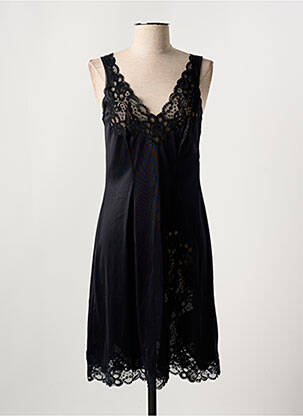 Jupon /fond de robe stretch noir MARJOLAINE femme