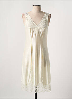 Jupon /fond de robe broderie beige MARJOLAINE femme