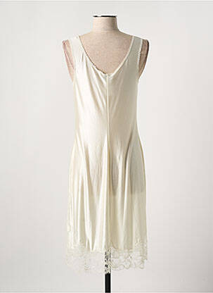 Jupon /fond de robe tissage satiné beige MARJOLAINE femme