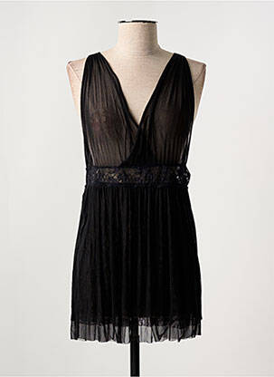 Nuisette/combinette col v noir MILLESIA femme