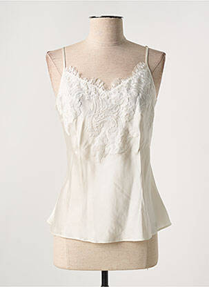 Top/caraco tissage satiné beige MARJOLAINE femme
