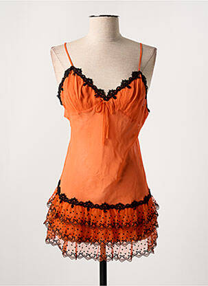 Top/caraco tissage satiné orange MARJOLAINE femme