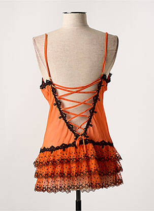 Top/caraco tissage satiné orange MARJOLAINE femme