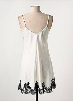 Nuisette/combinette effet matière satinée blanc MARJOLAINE femme