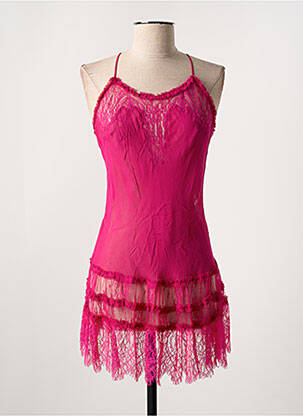 Nuisette/combinette effet matière satinée rose MARJOLAINE femme