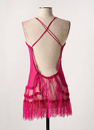 Nuisette/combinette effet matière satinée rose MARJOLAINE femme