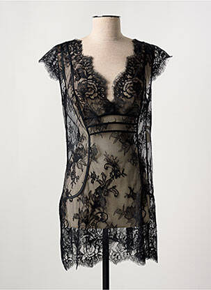 Nuisette/combinette légère et transparente noir MARJOLAINE femme