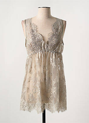 Nuisette/combinette légère et transparente gris MARJOLAINE femme