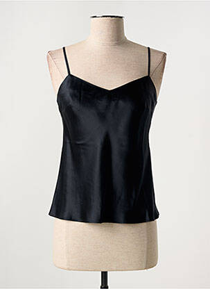 Top/caraco tissage satiné noir MARJOLAINE femme
