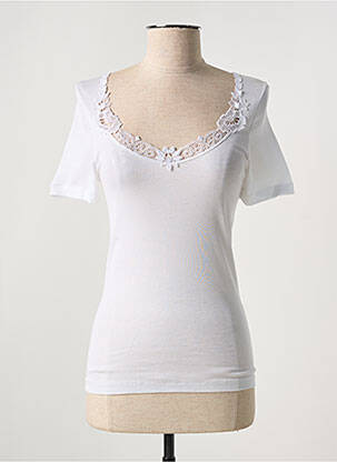 Top/caraco tissage jersey blanc MADIVA femme