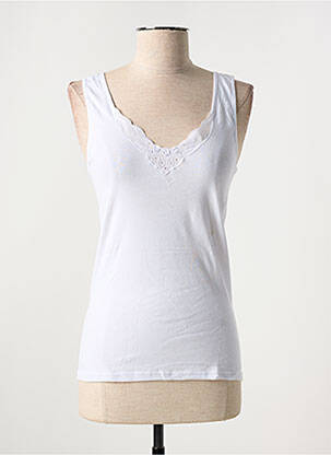 Top/caraco tissage jersey blanc AVET femme