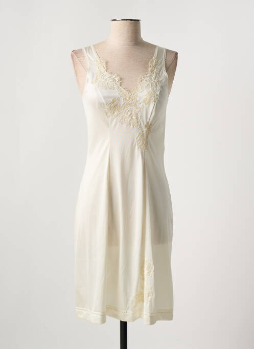 Jupon /Fond de robe beige MARJOLAINE pour femme