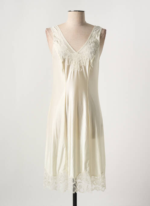 Jupon /Fond de robe beige MARJOLAINE pour femme