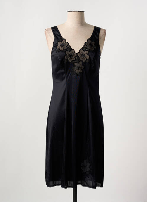 Jupon /Fond de robe noir MARJOLAINE pour femme