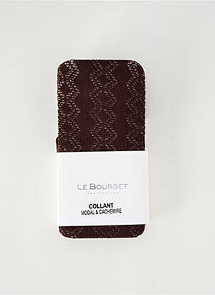 Collants imprimé fantaisie marron LE BOURGET femme