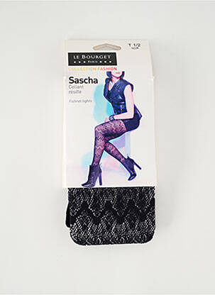 Collants elastique à la taille noir LE BOURGET femme