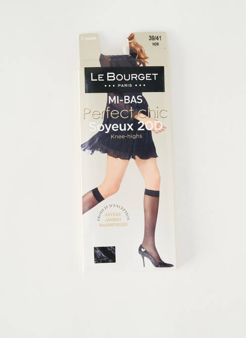 Chaussettes noir LE BOURGET pour femme