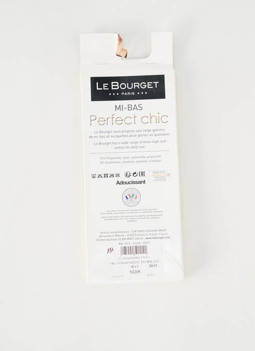 Chaussettes noir LE BOURGET pour femme