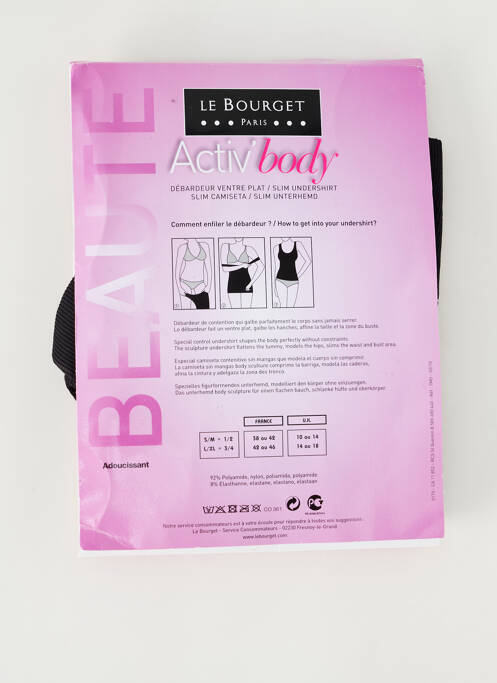 Top/Caraco noir LE BOURGET pour femme