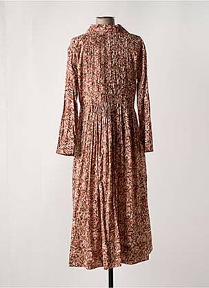 Robe mi-longue manches longues manches longues rose DRESS ADDICT femme