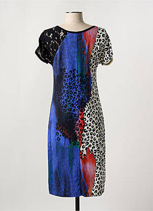 Robe mi-longue manches courtes manches courtes noir FILIPINE LAHOYA femme