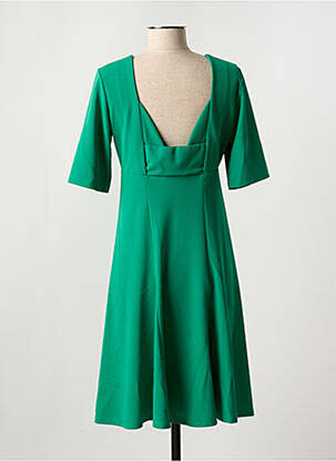 Robe courte manches 3/4 manches 3/4 vert MISS SIDECAR femme