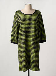 Robe courte manches 3/4 manches 3/4 vert DANIELA COOL femme