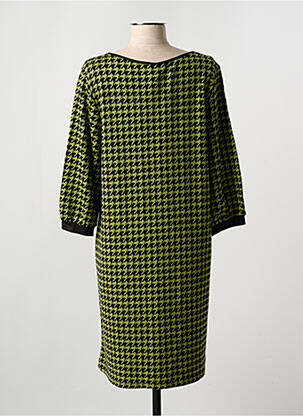 Robe courte manches 3/4 manches 3/4 vert DANIELA COOL femme