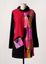 Robe courte manches longues manches longues rouge FIGURE LIBRE femme