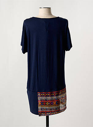 Tunique manches courtes tissage jersey bleu ALAIN MURATI femme
