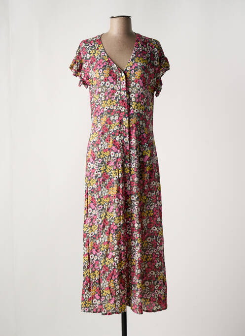 Robe longue rose LEO & UGO pour femme