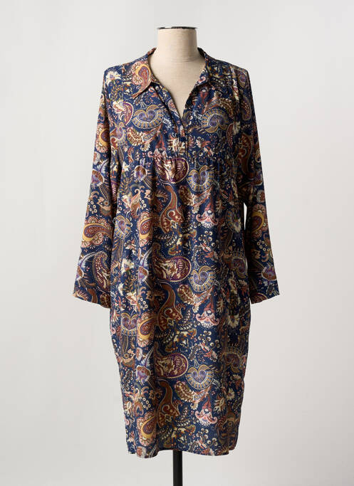 Robe mi-longue bleu VIE NOCTURNE pour femme