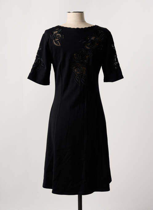 Robe mi-longue noir LEO & UGO pour femme