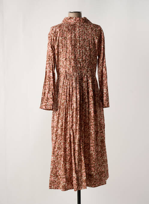 Robe mi-longue rose DRESS ADDICT pour femme