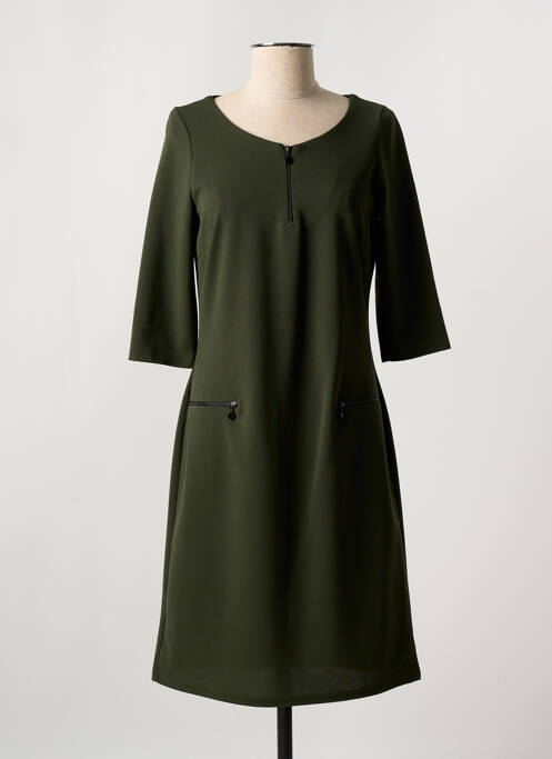 Robe mi-longue vert FILLE A SUIVRE pour femme