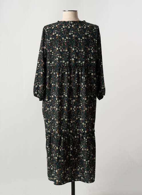 Robe mi-longue vert VIE NOCTURNE pour femme