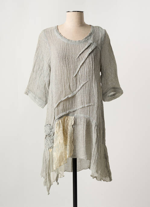Tunique manches longues gris MARILU pour femme