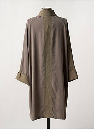 Manteau long coupe cintrée sans capuche marron ALAIN MURATI femme
