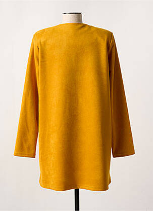 Manteau long coupe cintrée sans capuche jaune HALOGENE femme