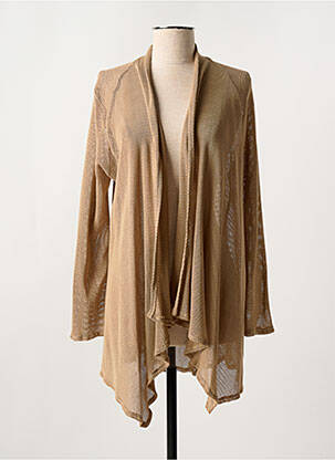 Gilet manches longues stretch marron MARILU femme
