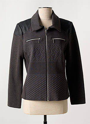 Veste casual epaulette gris JEAN DELFIN femme