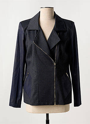 Veste casual epaulette bleu HALOGENE femme