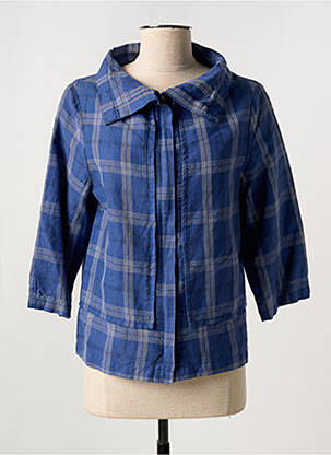 Veste casual col chemisier bleu KOKOMARINA femme