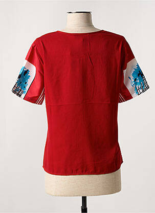 Chemisier coupe cintrée manches courtes rouge FIGURE LIBRE femme