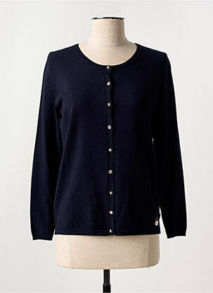 Gilet manches longues bleu LEO & UGO pour femme