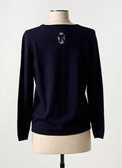 Gilet manches longues bleu LEO & UGO pour femme seconde vue