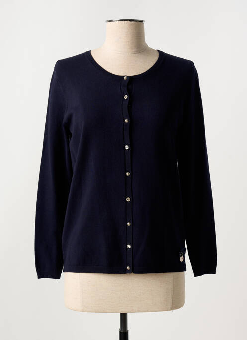 Gilet manches longues bleu LEO & UGO pour femme